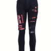 Amiri Logo-Embroidered Skinny Red Ripp Jeans